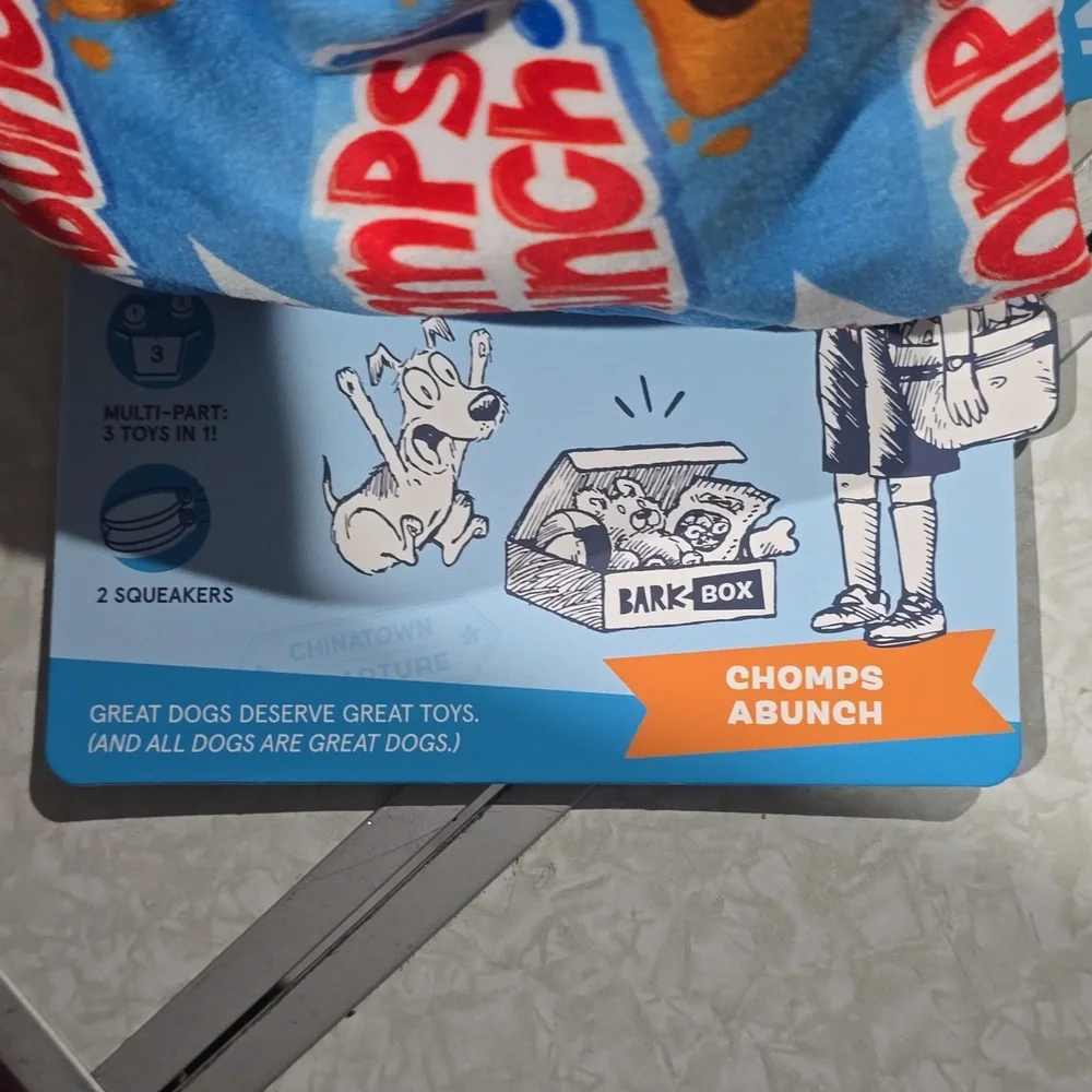 Bark Chomps A Bunch Blue and Orange Dog Toy NWT Size XS-S 0-20 Pounds‎
